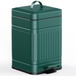 Cubo de Basura pequeño verde oliva con formato cuadrado y diseño moderno